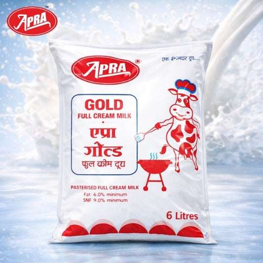 APRA Full Cream Milk pouch 6 litre