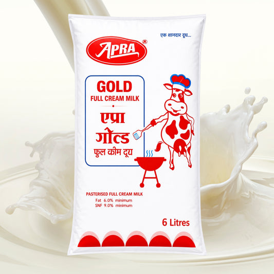 APRA Full Cream Milk pouch 6 litre