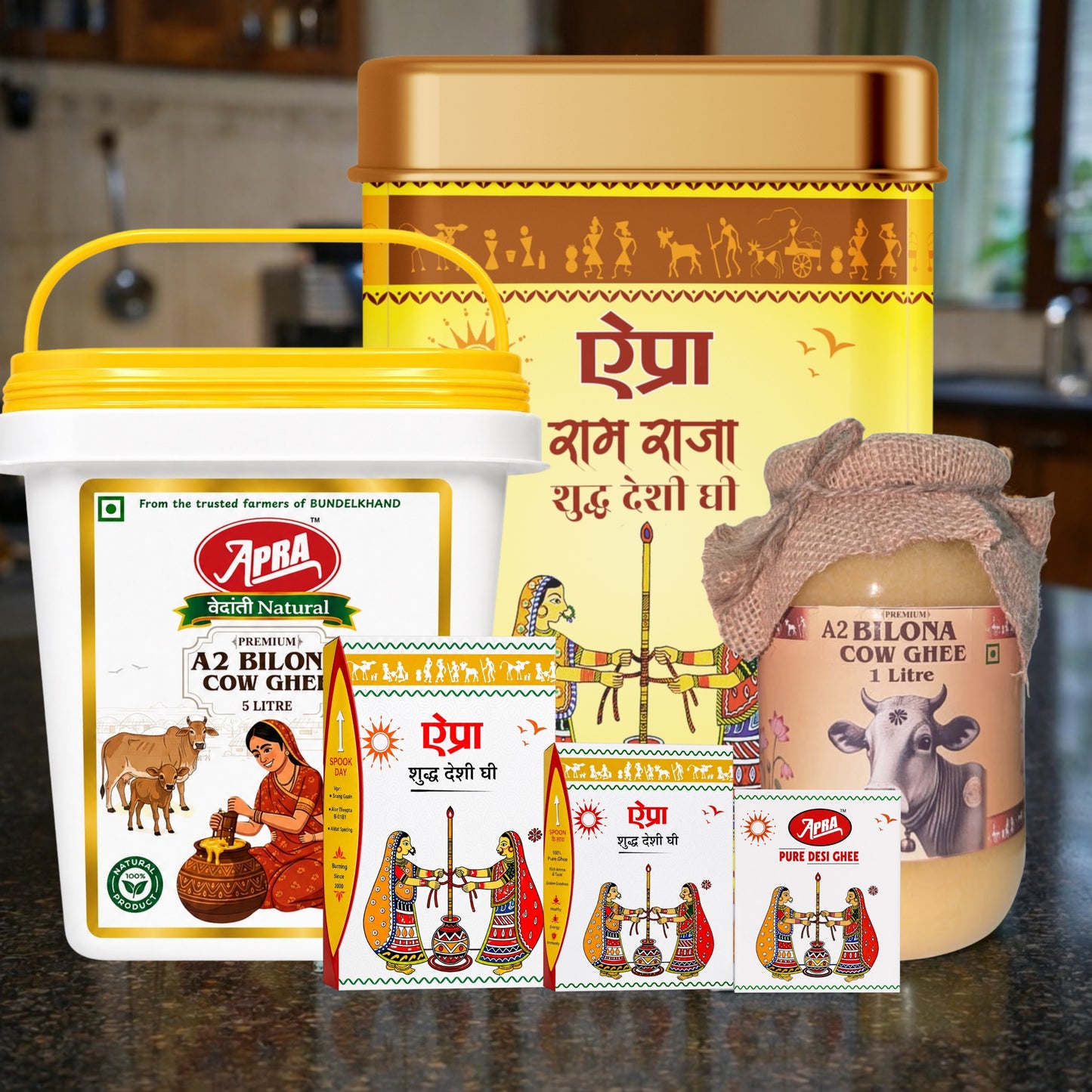 APRA Bilona Method Cow Ghee 4.5 Kg