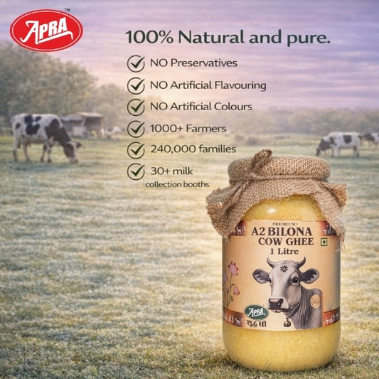 APRA Bilona Method Cow Ghee 1 Litre
